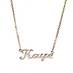 Name Pendant - White Gold